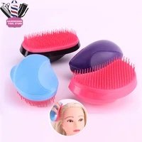 anti knot styling hair brush scalp massage plastic hair comb household salon knotted shampoo comb hairdressing mango shape tools