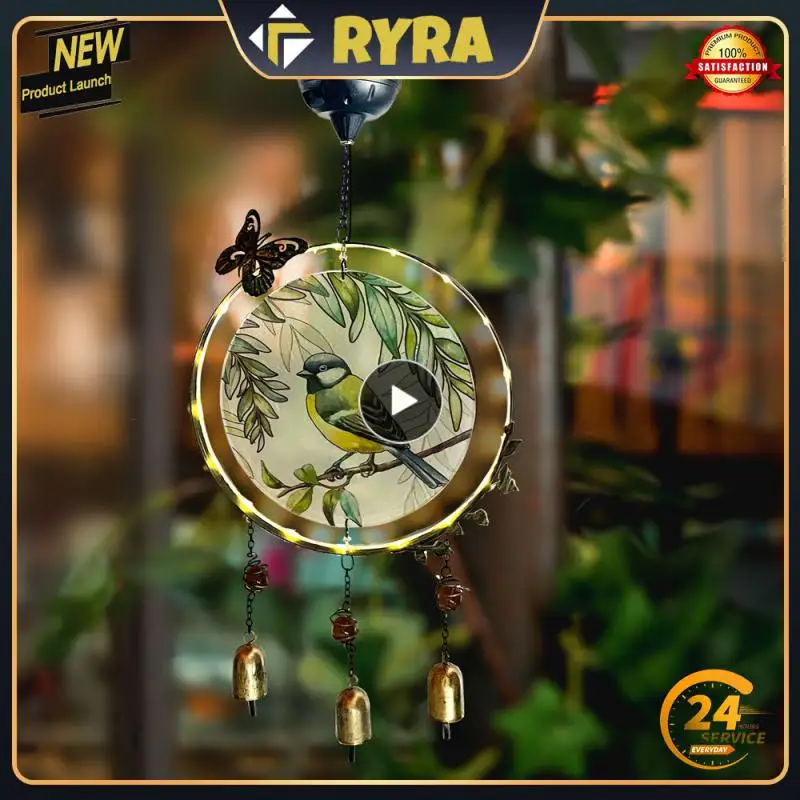 

Colorful Garden Ornament Convenient Hot Melt Glass Ornament Elegant Hot-melt Glass Material Wind Chime Ornaments Home Decoration