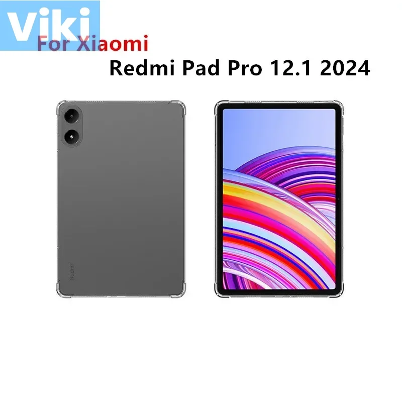 Чехол для Xiaomi Redmi Pad Pro 12 1 дюйма 2024 ультратонкий прозрачный мягкий ТПУ протектор