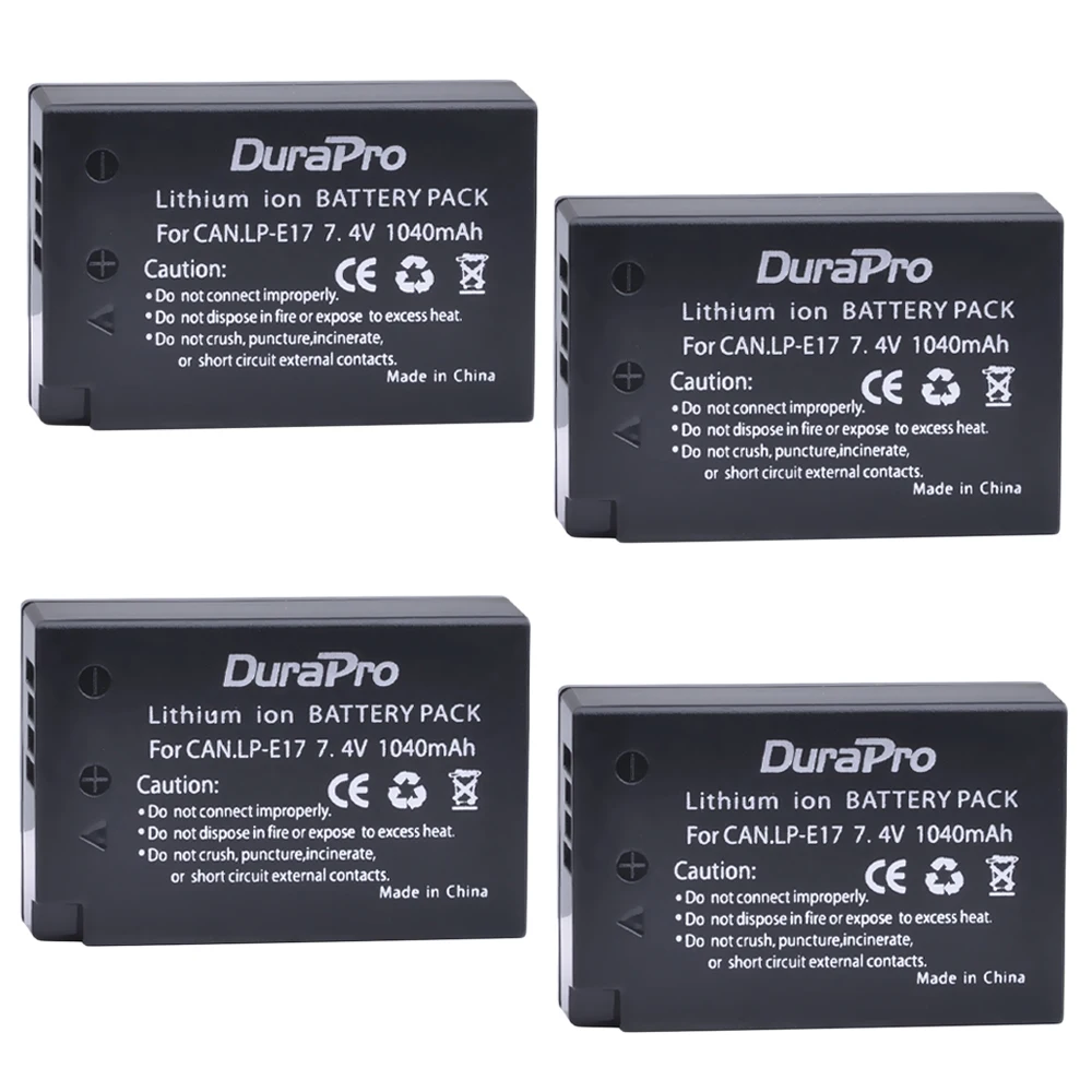 

DuraPro LPE17 LP E17 LP-E17 E17 Battery Bateria for Canon EOS RP 200 250D M3 M5 M6 750D 760D T6i T6s 800D 8000D 77D Kiss X8i