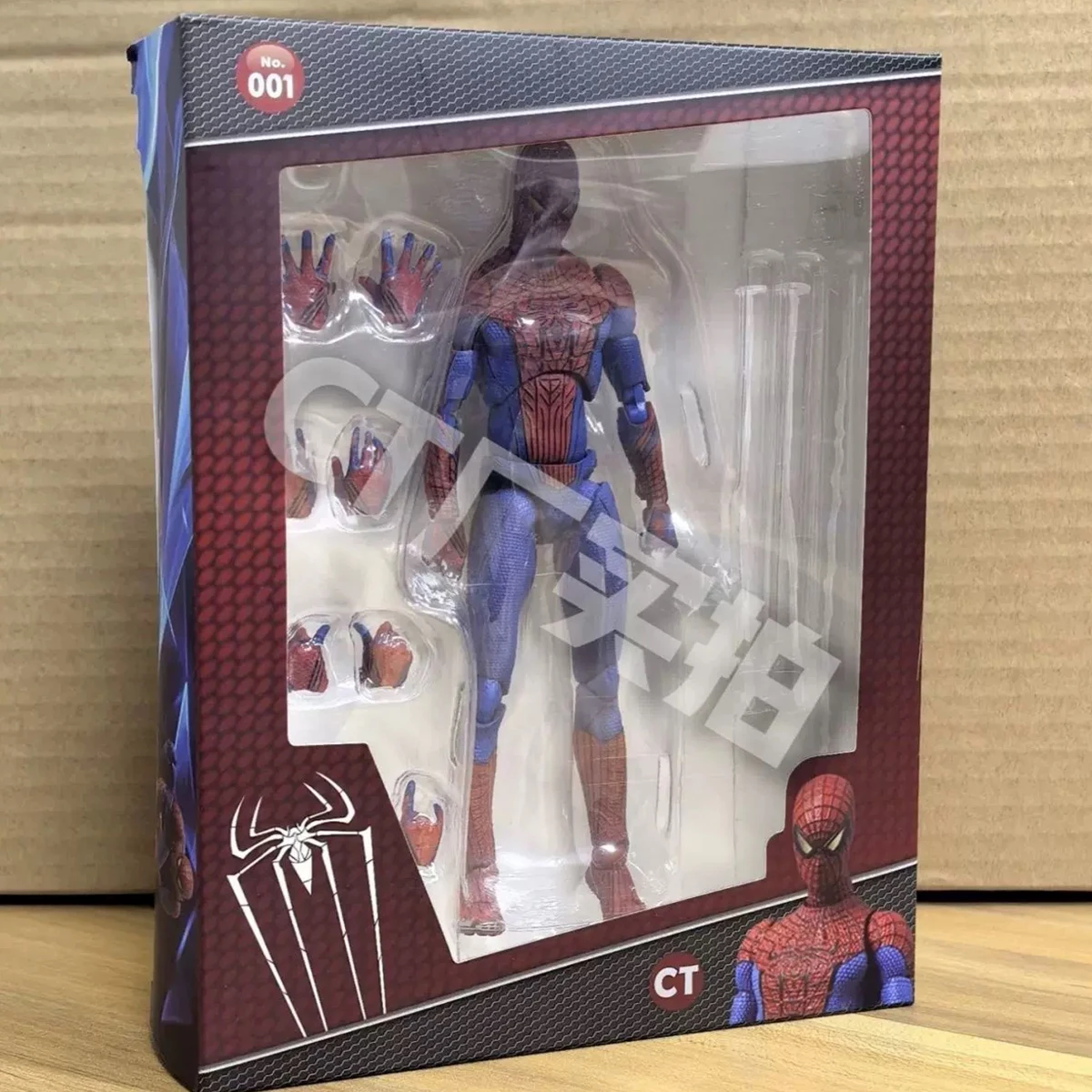 Фото Новый CT Toys Spiderman Mafex 001 Питер Паркер Эндрю Гарфилд Фигурка Удивительный Человек-Паук Shf Фигурка Человека-Паука Фигурка Аниме Игрушка №3