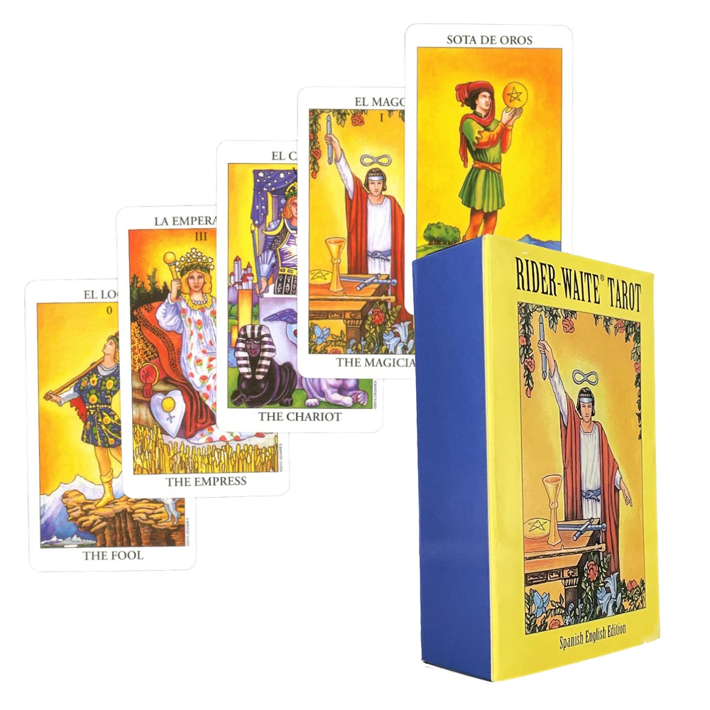 

Spanish Rider Tarot Cards In Spanish Version Board Game Divination Deck for Beginners with Guide Book Oracle Cards Guidebook