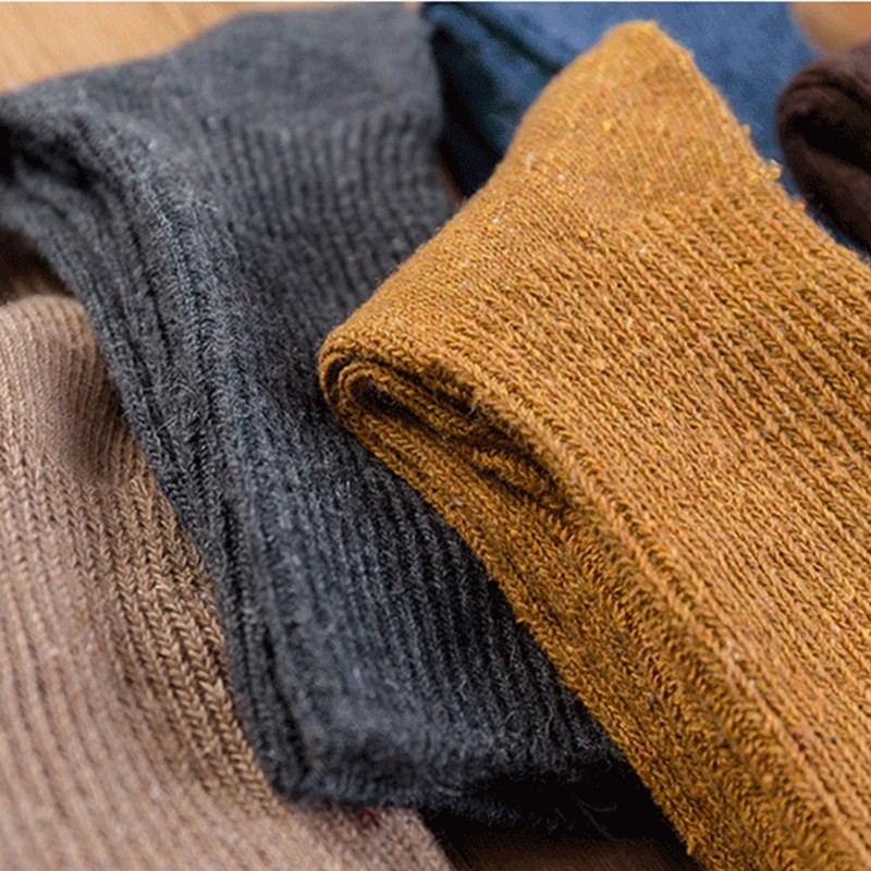 Зимние Женские однотонные теплые носки ультратолстые женские домашние