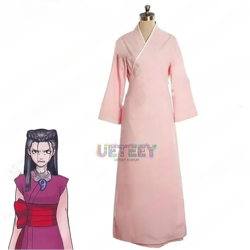 UETEEY аниме Феникс Райт Ace Attorney Iris косплей костюм наряд на Хэллоуин с ожерельем (art.: 3920cd86cf176) - 3920cd86cf176