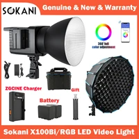 sokani x100 100w bi color rgb led video light app control bowens mount lighting for photography video recording outdoor shooting