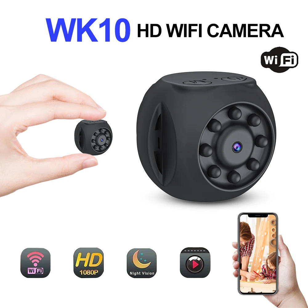 

Мини-камера видеонаблюдения WK10 Беспроводная с поддержкой Wi-Fi, 1080P