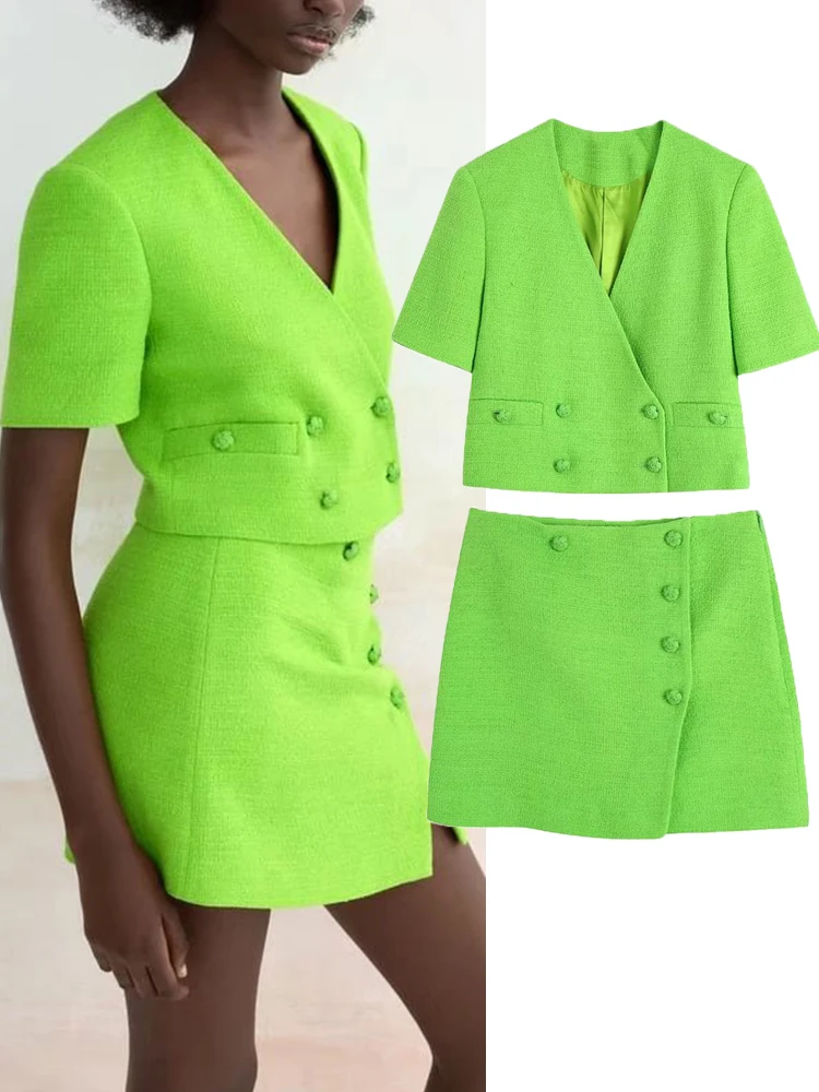 

Suits Suit Skirt + Suit Suits 2022 New Fashion Slim V-Neck Elegant Youth Blazer Casual Street Fashion Chic Office Suit Women