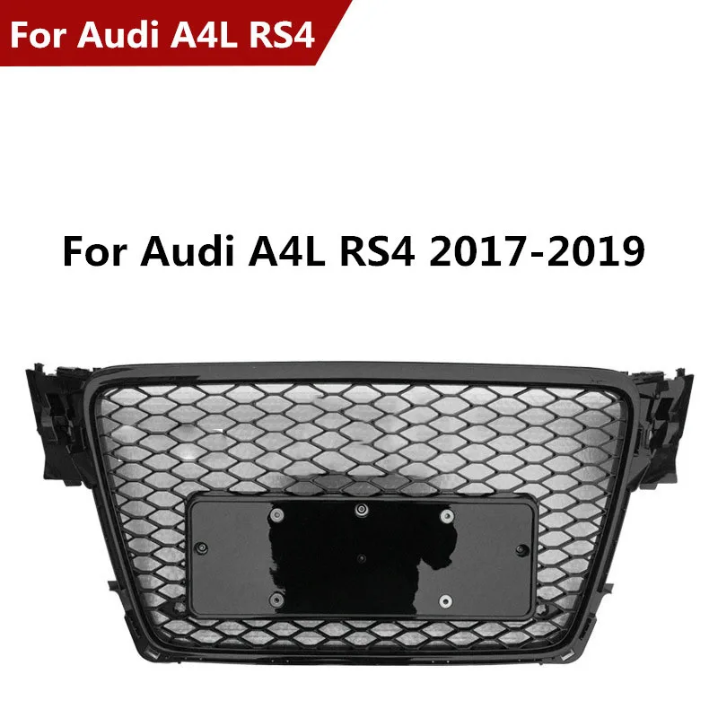 

Car Front Bumper Grille Honeycomb Mesh Grill Black Modified Accessories For Audi A4L 2009 2010 2011 2012 Front Bumper Hood