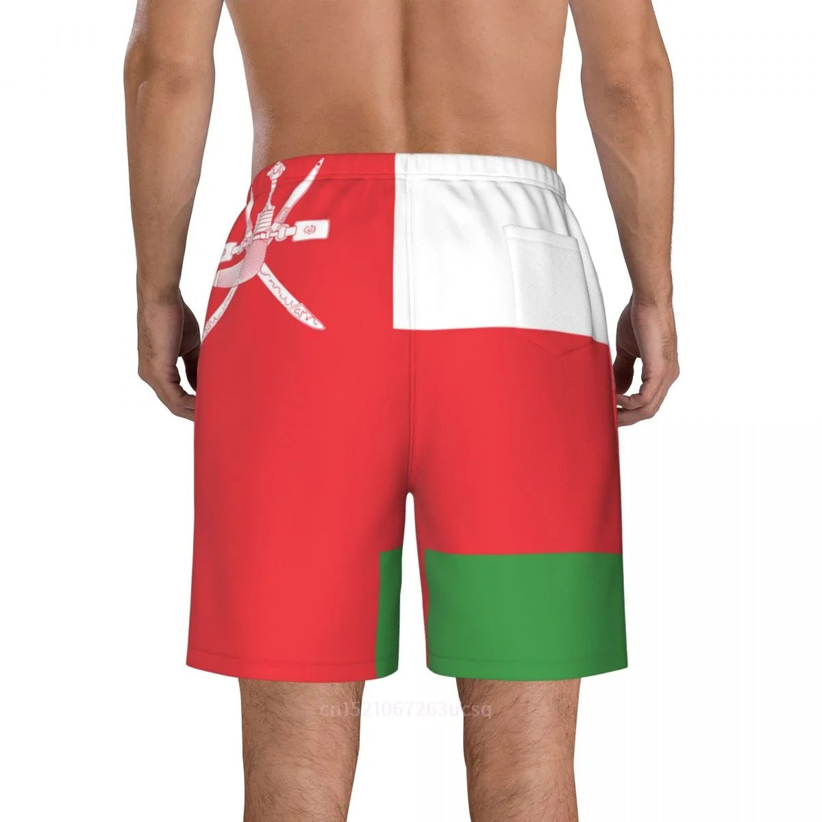 Мужские летние пляжные шорты для бега с 3D принтом флага страны Оман лето 2023