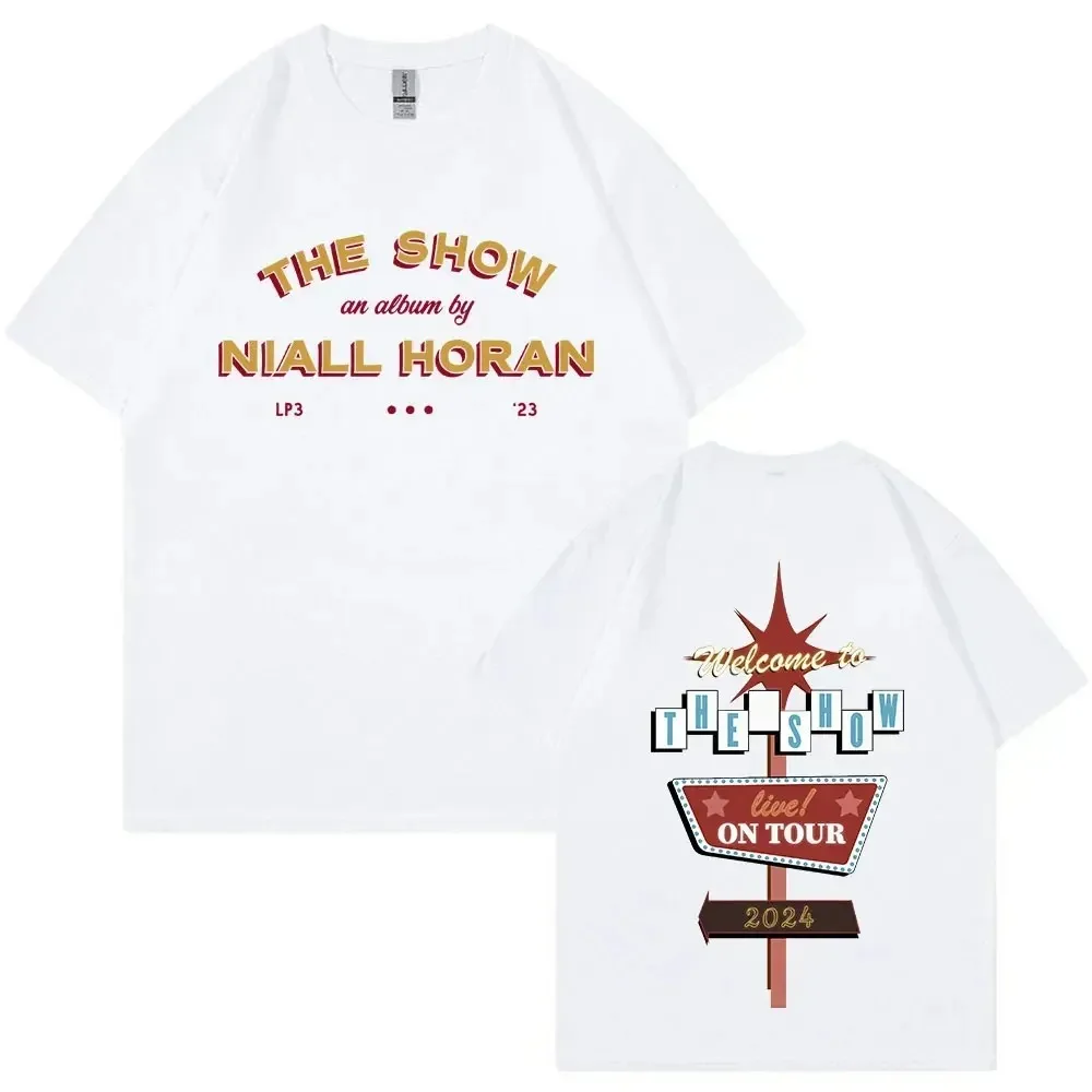Niall Horan The Show Live 2024 Хлопковая Футболка Большого Размера В Стиле Ретро Для Мужчин И