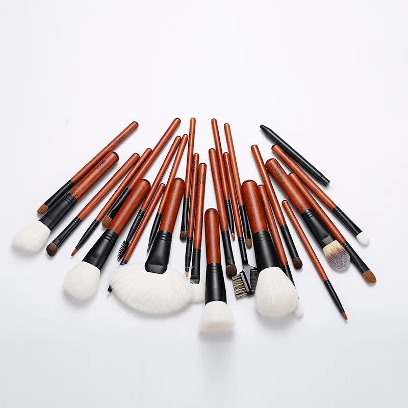 

Cosmetics Make Up Wooden Handle 26 Pieces 17.5cm 4cm Combo Long Brush Holder Makeup Brushes Makeup Free Shipping Wholesale