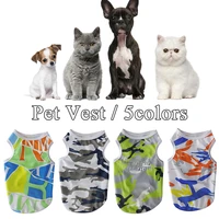 summer dog vest quick drying cool pet vest camouflage sleeveless cat shirt dog sunscreen clothing breathable comfort pet costume