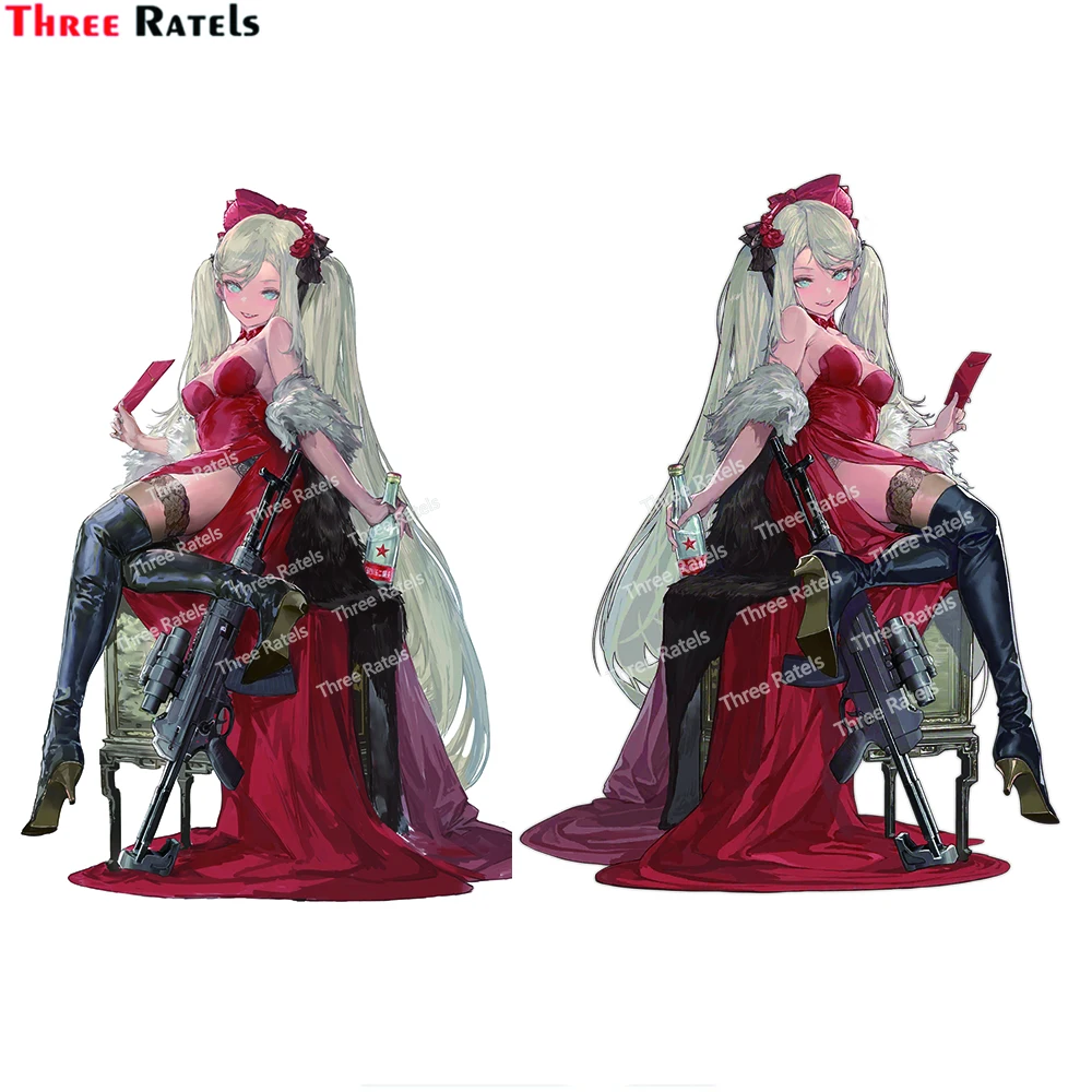 

Three Ratels H607 3D Anime Girl A 545 And A 545 Girls Frontline Waterproof Stickers Vinyl Material Stickers