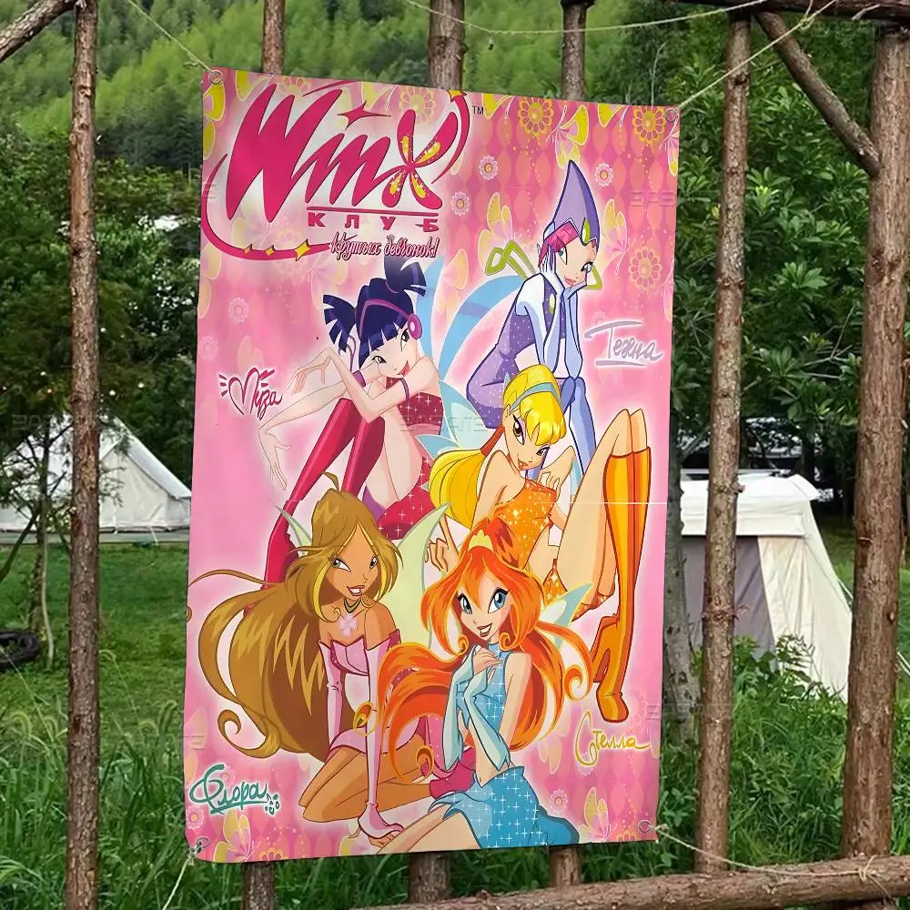 Фото Настенный баннер с ярким флагом клуба WinX, богемный декор в стиле мандала для интерьера, настенное искусство №1