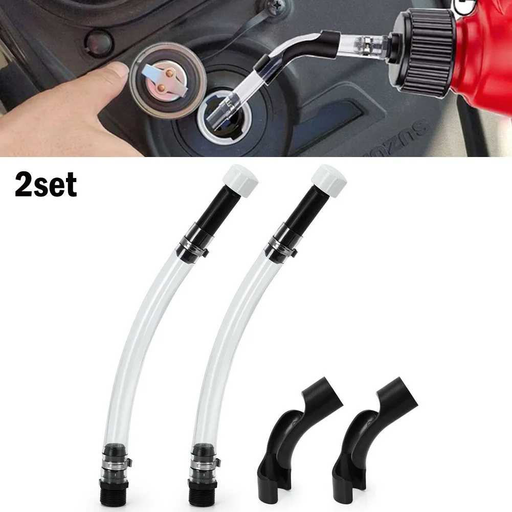 

Accessories Fuel Tank Hose Holder Oil Tube 2 Set ABS Combination Elbow