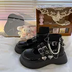 Женские туфли с ремешком и пряжкой, туфли-лодочки на платформе и каблуке для косплея, милые туфли для косплея, 2021