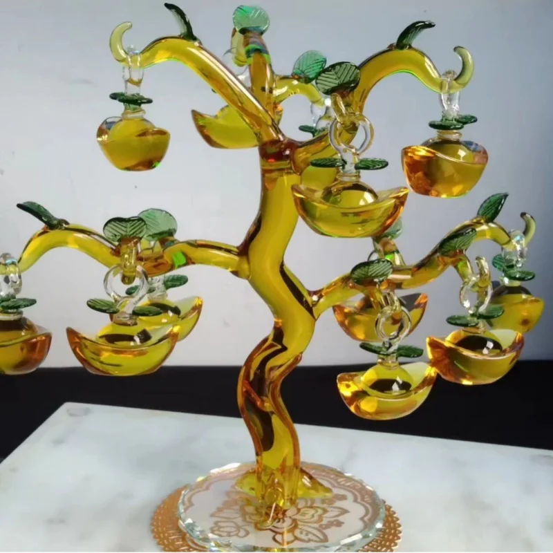 Украшение Tiktok в виде драгоценных камней Листьев украшение на удачу для гостиной