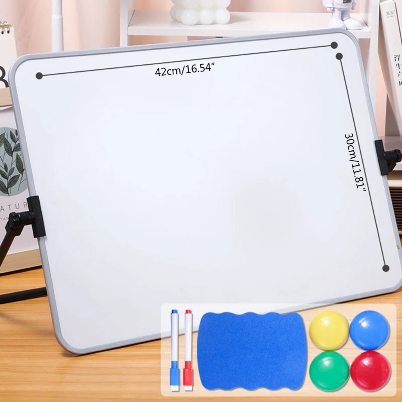 Magnetic Small Whiteboard, Mini A3 Whiteboard 42x30cm Double-Sided Whiteboard D5QC images - 6