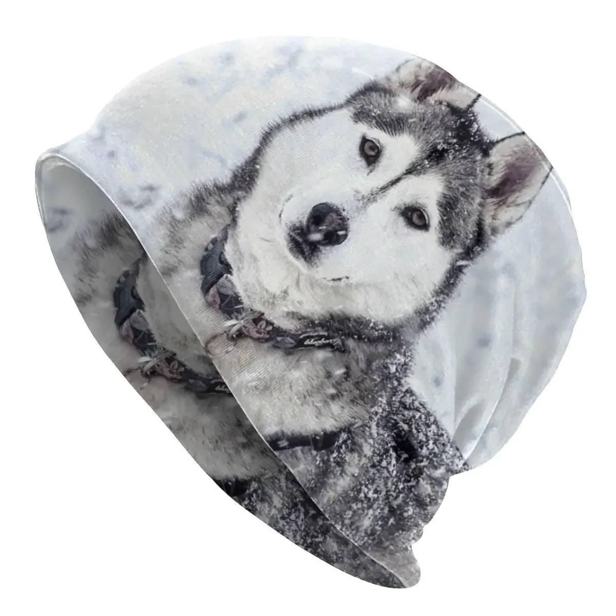 Изготовленная на заказ шапка-бини сибирского хаски вязаная шапка для мужчин и
