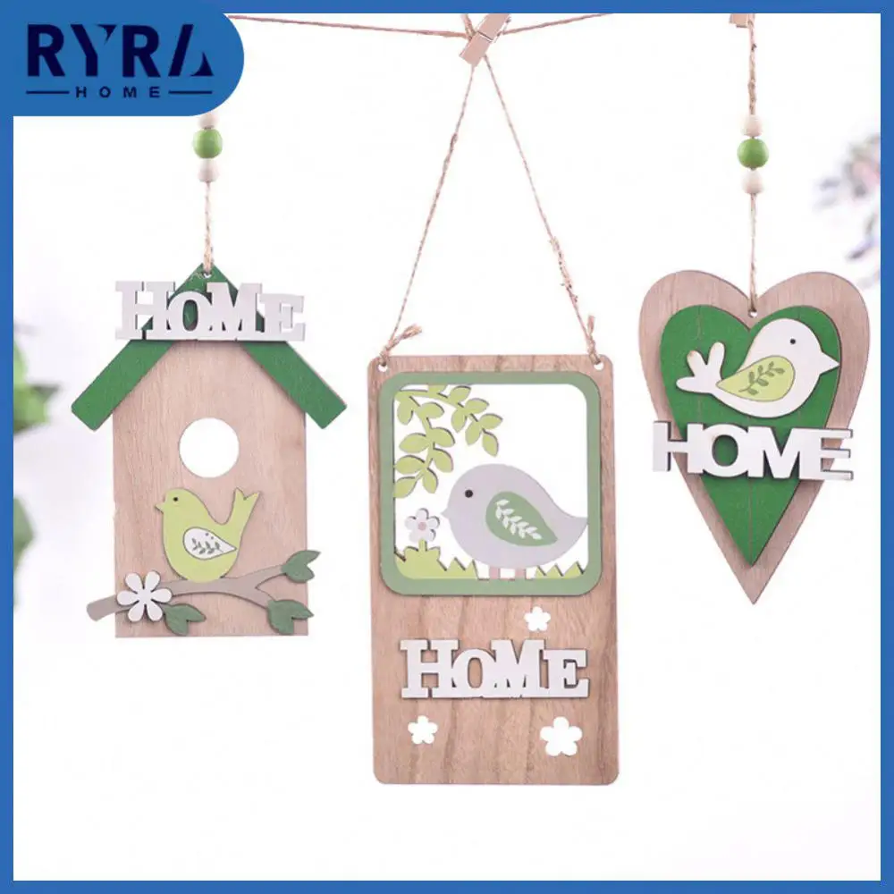 

Heart-shaped Cartoon Spring Atmosphere Layout Ornament Cute Easter Wooden Pendant Generous Easter Decoration Colorful Simple