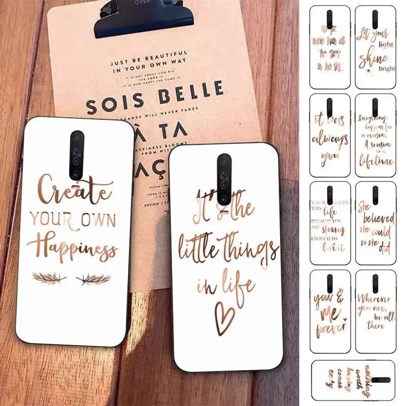 

Simple English Word Phrase Inspirational Phone Case for Redmi 5 6 7 8 9 A 5plus K20 4X S2 GO 6 K30 pro