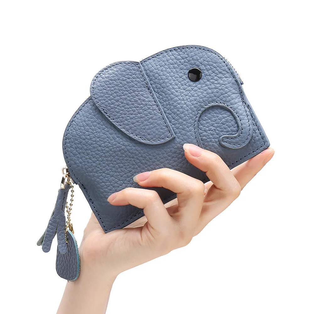 

Japanese Zero Wallet Ins Leather Coin Purses Genuine Leather Elephant Mini Creative Bags Women Cute Clutch Bag Wallets for Girls