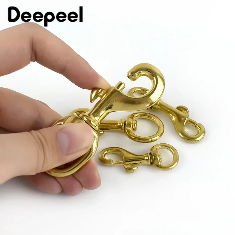 Фото 2 шт., 10-30 мм, твердый латунный карабин, пряжка, ремень для сумки, ошейник для собаки, поворотная застежка-лобстер, кожаные поделки, защелки, аксессуары №3