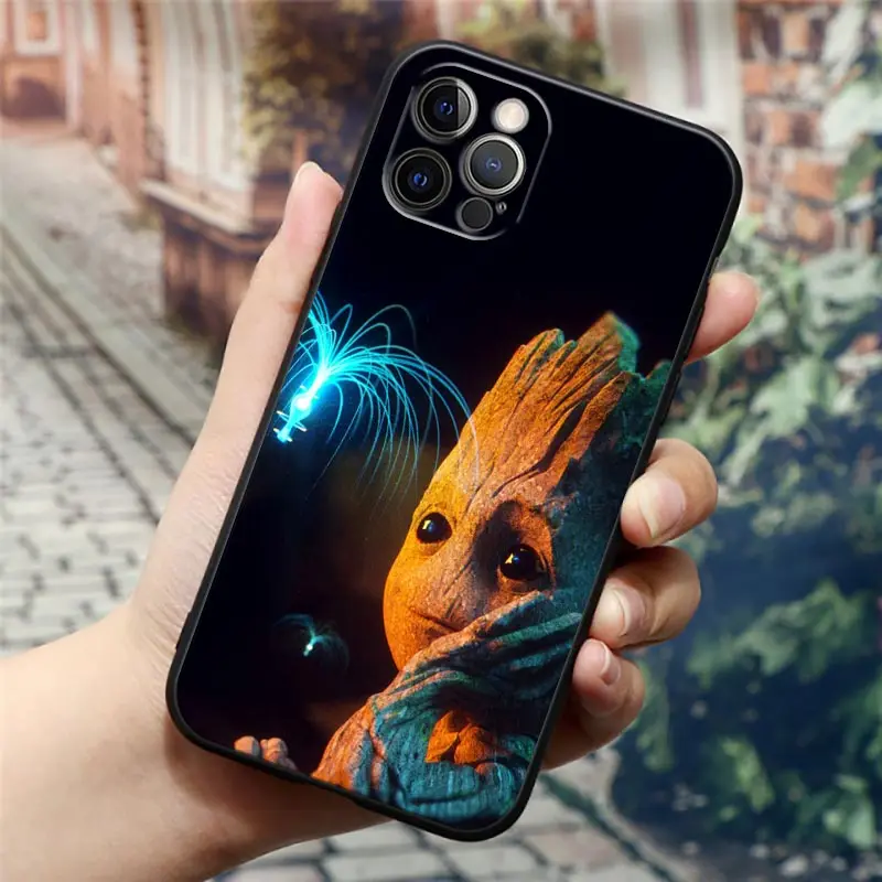 Чехол для телефона Baby Groot and Rocket Raccoo Marvel Apple iPhone 16 15 14 13 12 11 Pro Max XR XS 7 8 Plus SE2 чехол на