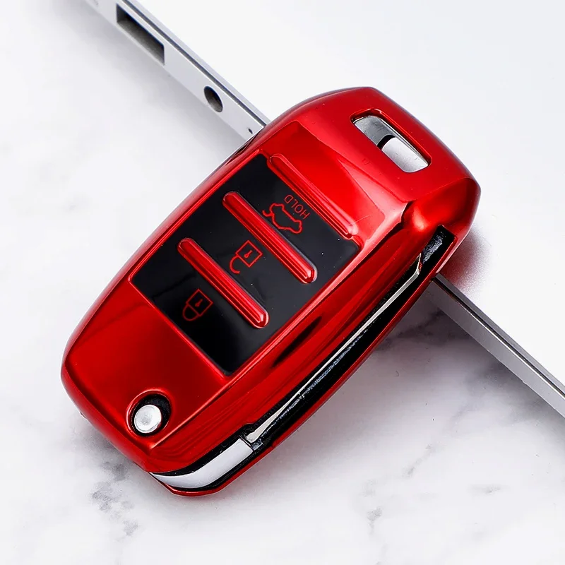 

ТПУ автомобильный флип-чехол для ключа чехол для KIA Sid Rio Soul Sportage Ceed Sorento Cerato K2 K3 K4 K5 защитные аксессуары для ключей