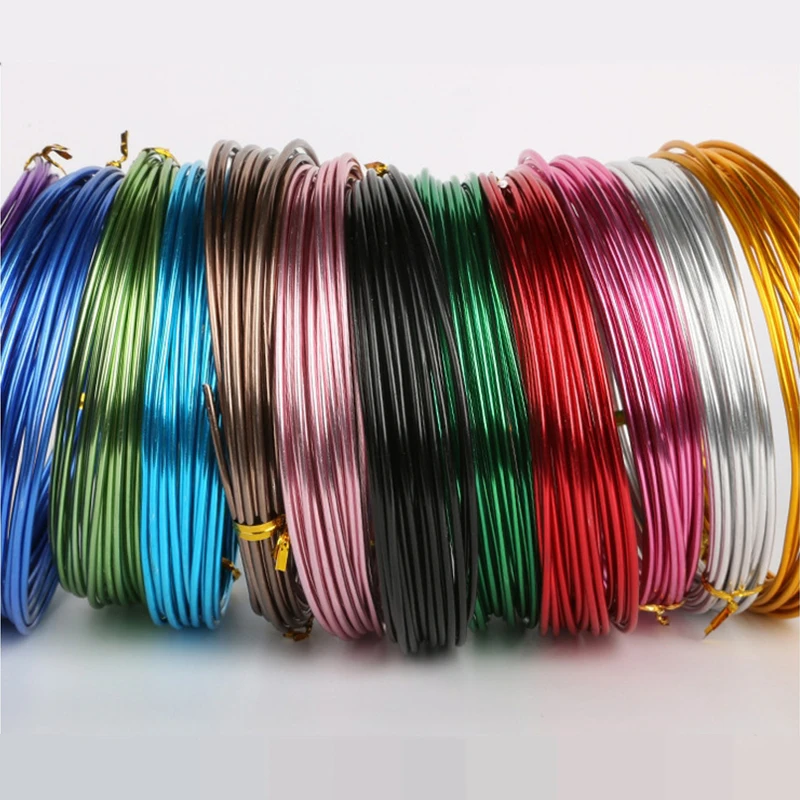 

5/10 Meters/Roll Aluminum Wire DIY Craft Jewelry Making Tarnish Resistant Colored Anodized Aluminium Wire Bendable for Bonsai