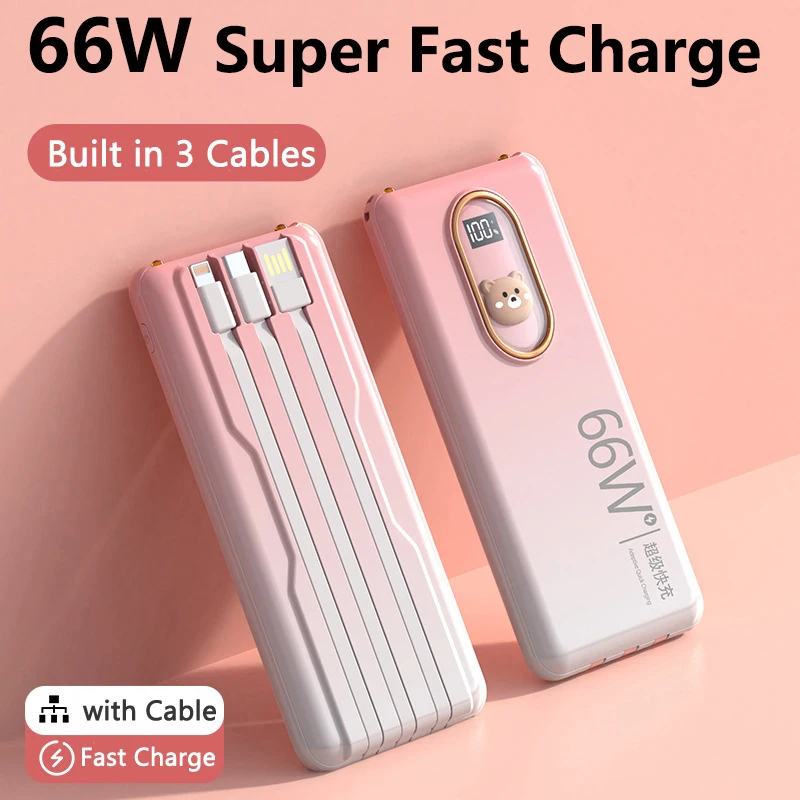 Power Bank 30000mAh 66W Fast Charging for Huawei P50 Powerbank Portable External Battery Charger For iPhone 13 12 Xiaomi Samsung