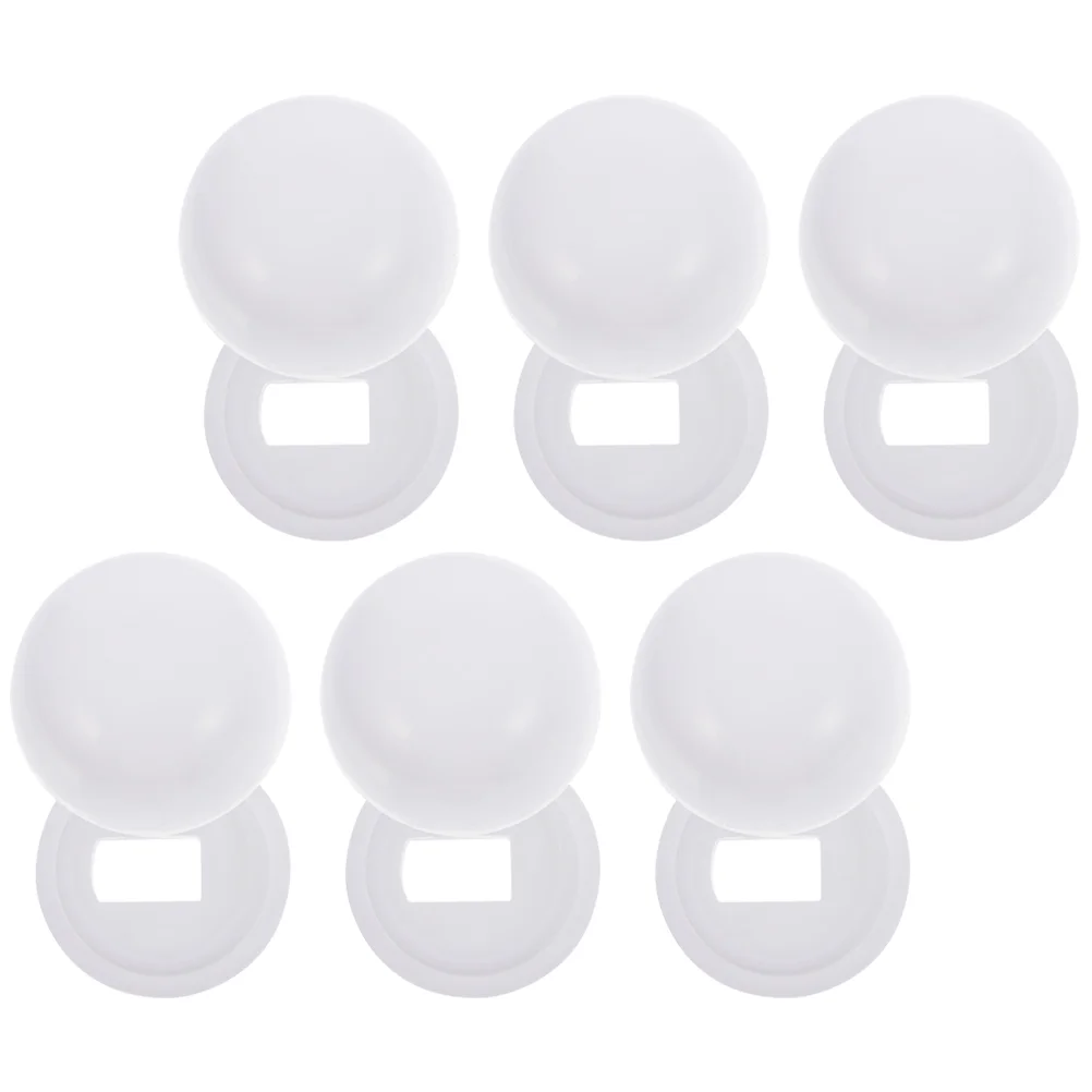 

Toilet Parts Caps For Bottom Of Bowl Lid Installation Accessories Seat Floor Plastic Round Push-On Screw Trim
