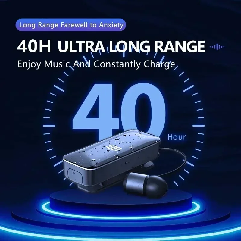 Для F906 Время разговора 40-часовая Bluetooth-гарнитура BT5.3 Напоминание о вызове