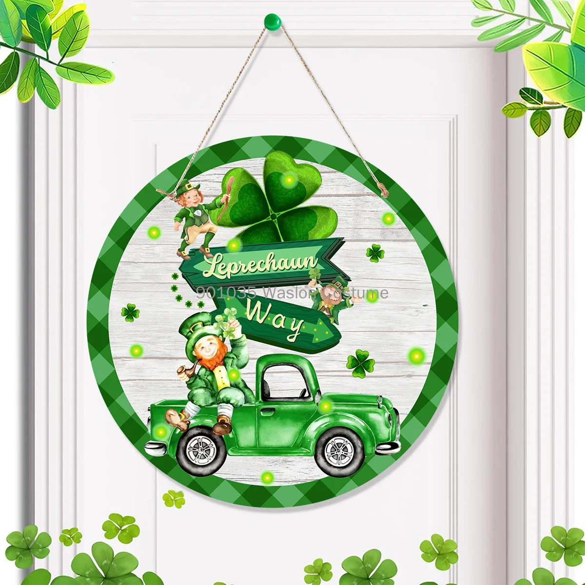 St paфокусы знак день двери Добро пожаловать Декор Shamrock аксессуары кухня входная