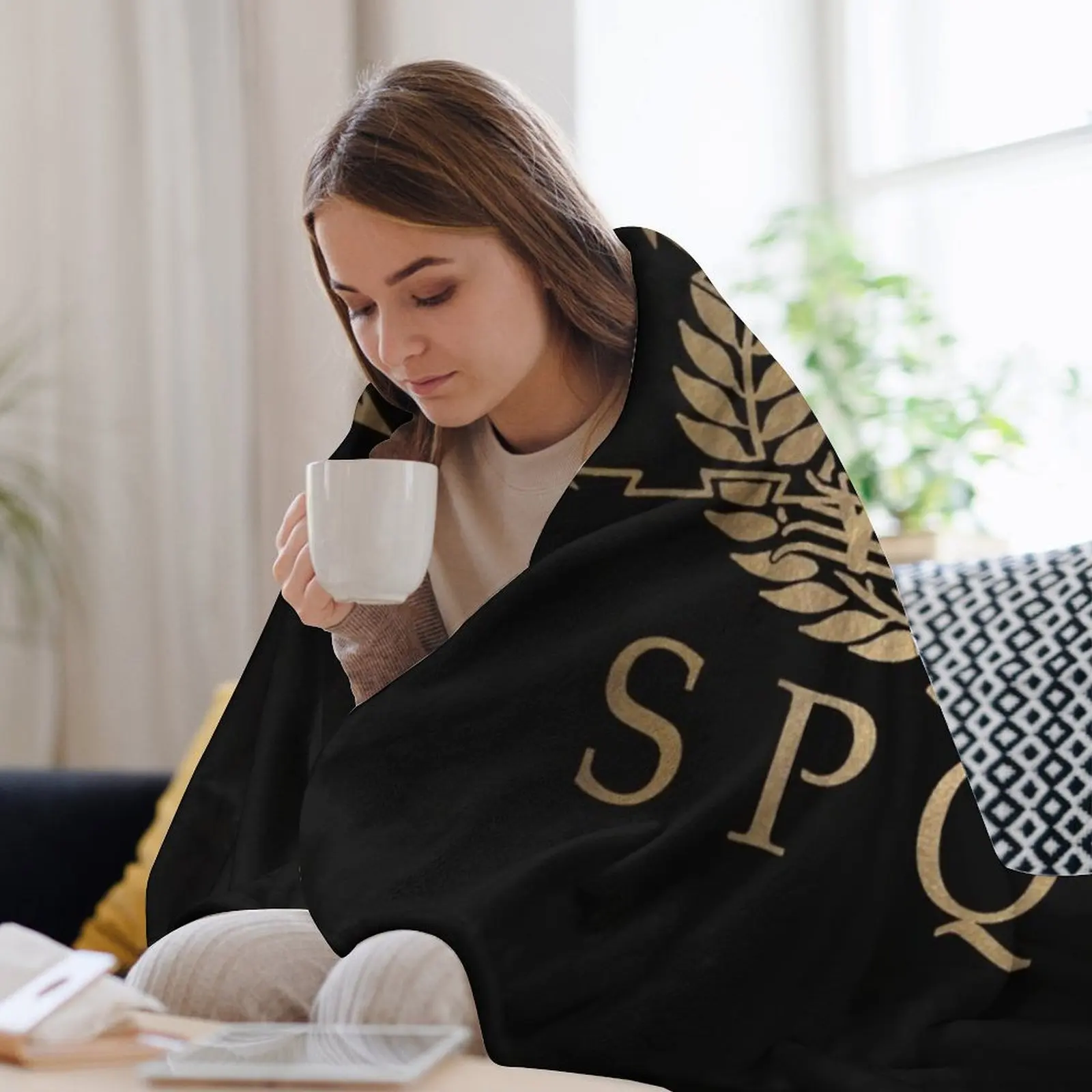 SPQR-Roman Empire Standard Shield пледы мягкие клетчатые волосы большие постельные