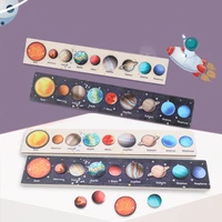 children solar system educational wooden puzzle board game 8 planets cognitive toys for primary school learning montessori toy