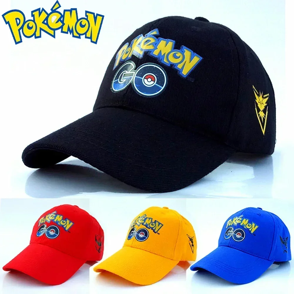 Детская кепка Pikachu из мультфильма регулируемая шапка от солнца с плоским