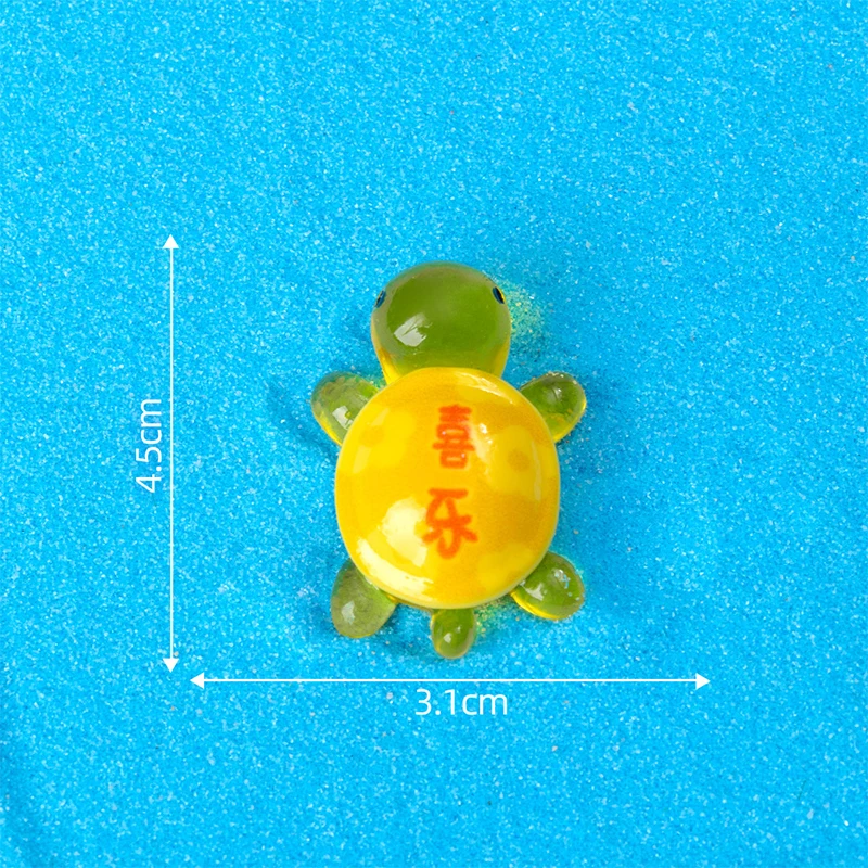 Мультяшная милая светящаяся удача богатство черепаха аквариум миниатюрная