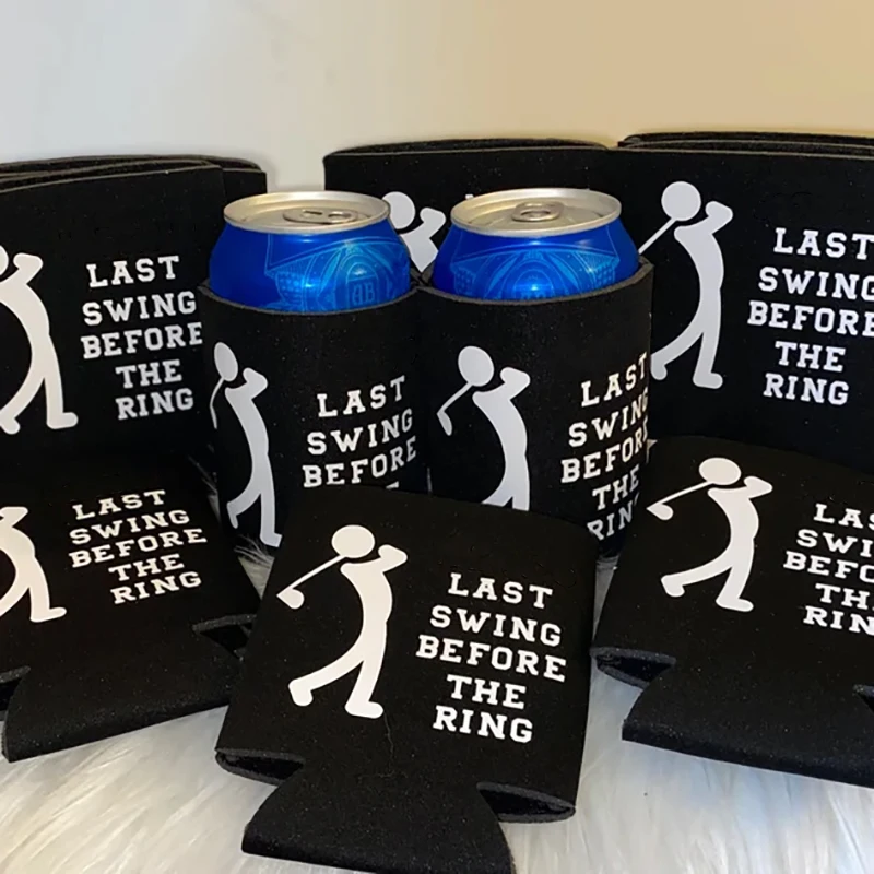 

Last Swing Before The Ring can cooler Golf themed Bachelor Party groom to be Getting Married decoration favor groomsmen gift