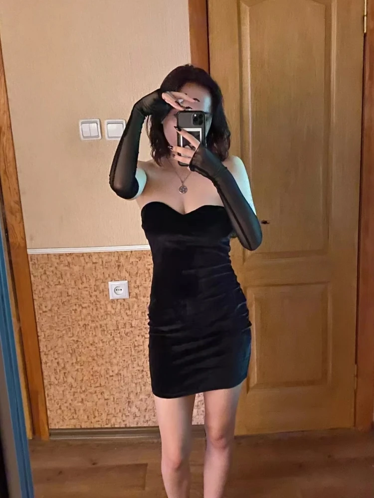 Slim Temperament Bandage Neck Hanging Diamond Party Dress Trend Sexy Fit Versatile Bag Hip Slim Dress