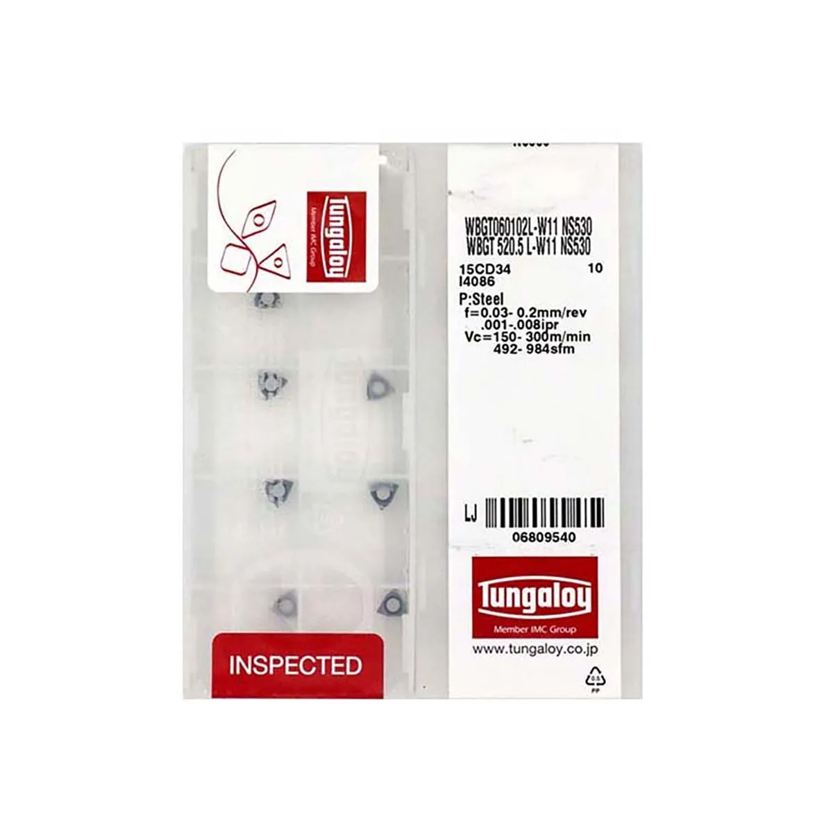

Tungaloy 100% Original WBGT WBGT06 WBGT060102L W11 NS530 WBGT060104L W11 NS530 Finishing Carbide Turning Inserts Tools