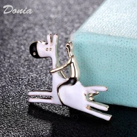 donia jewelry donkey shape brooches animal horse enamel jewelry kids christmas free gifts fashion men scarf pins hats bags pin