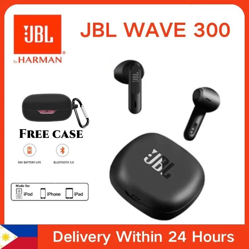 

Original JBL Wave 300TWS True Wireless Earbuds Bluetooth Earphones W300 Bass Sound Sports Earbud with Mic with Free cover
