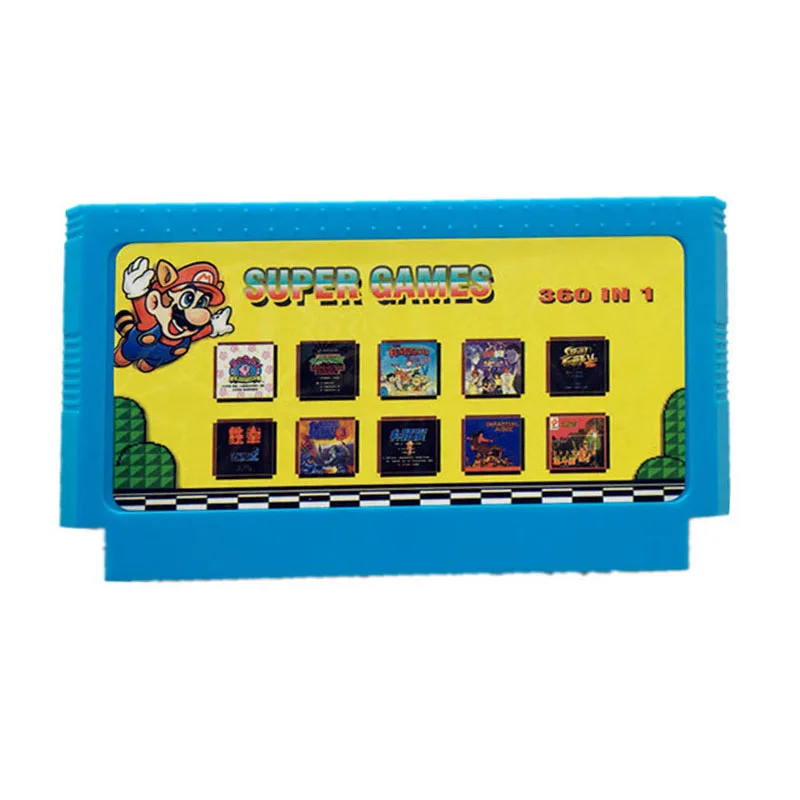 

8-bit Huang Ka Red and white machine FC cassette tape SUPER GAMES 360 IN 1 game card double dragon 1 ADVENTURE ISLAND