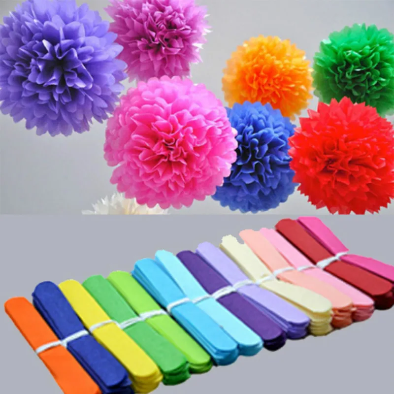 

Holiday Supplies 10" (25cm) Fluffy Tissue Paper Pom Poms Hanging Rose Flower Balls Garlands Wedding Baby Shower Party Decoration