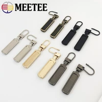 25pcs meetee 5 metal removable zipper pull for zippers head sewing zipps pullers clothes shoes zip tabs diy hardware accessory