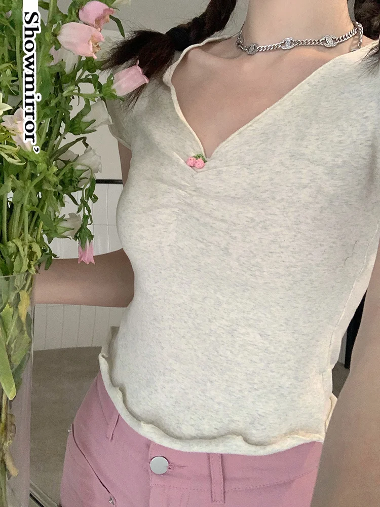 

Женский летний укороченный топ Showmirror, привлекательная футболка Y2k, уличная Клубная одежда, одежда для рейвы, футболки, новинка 2022