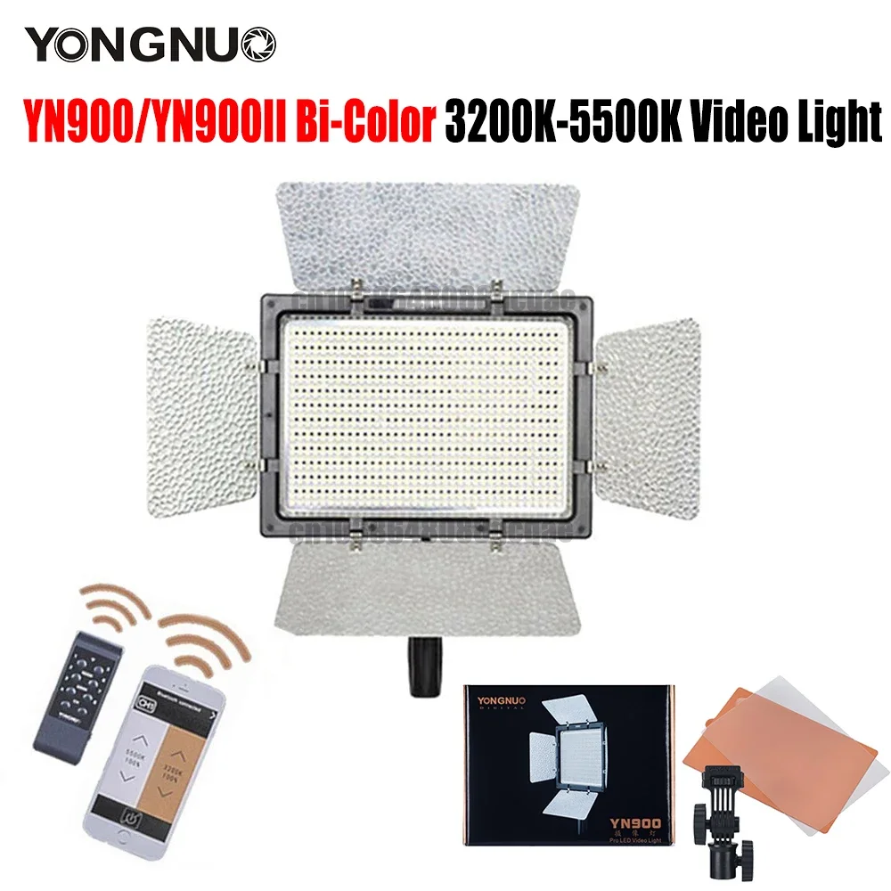 YONGNUO YN900 II Светодиодная лампа для видеосъемки 54 Вт двухцветная 3200K-5600K панель