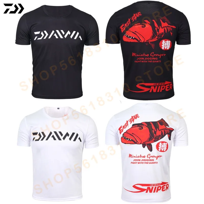 

DAWA Summer Short Sleeve Fishing Jerseys Quick Dry Fishing Clothing Cycling Jersey Cool Ice Anti-UV Outdoor Fishing Shirt