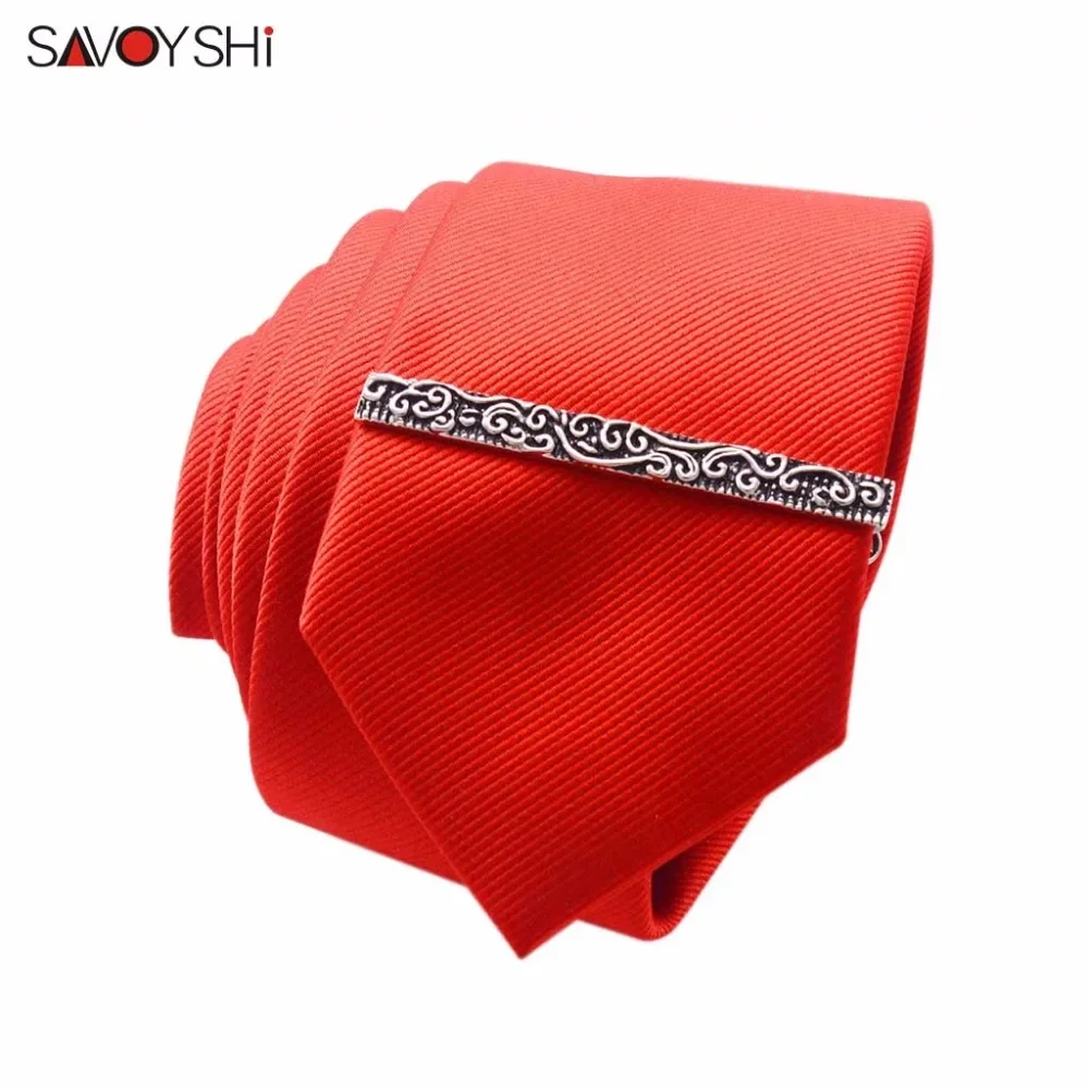 Классические Зажимы для галстука SAVOYSHI мужчин высокое качество черная эмаль